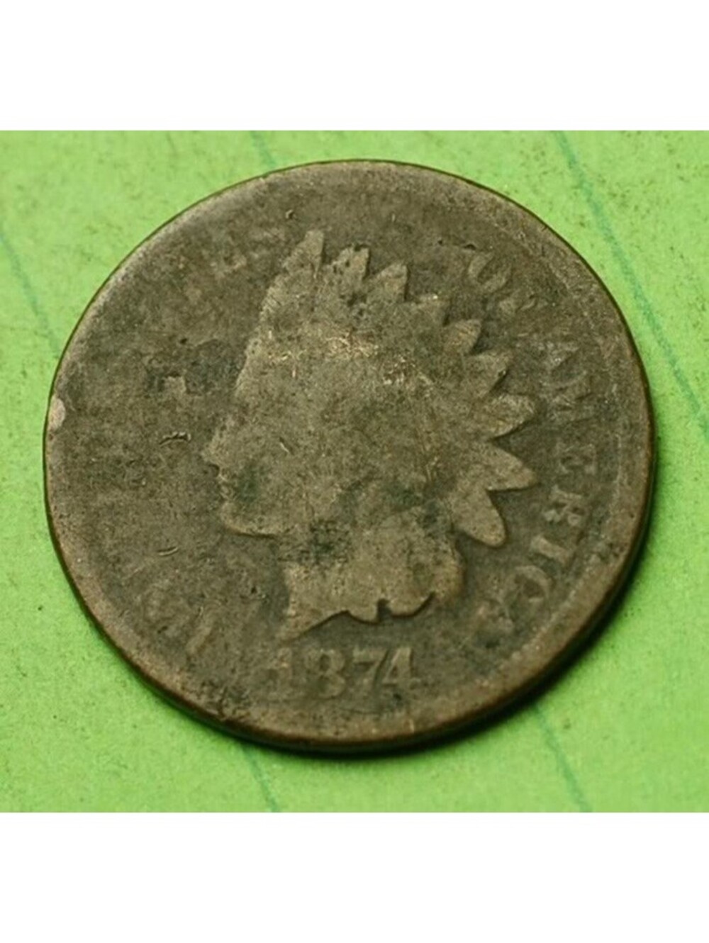 X429 1874 Indian Head Cent Penny 1c - Check Out Our Store old coin